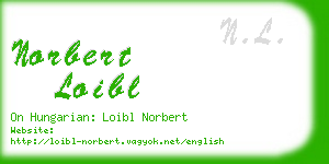 norbert loibl business card